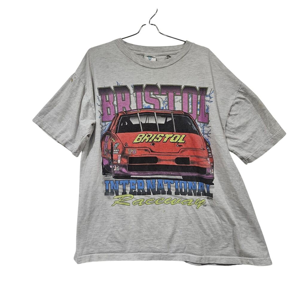 Bristol International Raceway XLarge NASCAR 90s Team Champ Doublesided Tshirt